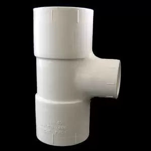 Ipex Reducing Pipe Tee, 3/4 x 3/4 x 1/2 in, Socket, 150 psi at 73 deg F, White (3/4 x 3/4 x 1/2)