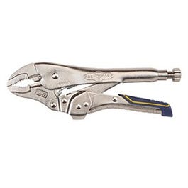 Locking Pliers With Cutter, Curved Jaw, 10-In.