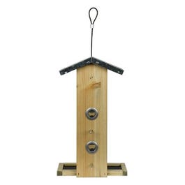 Rustic Bird Feeder, Vertical Hopper, Cedar