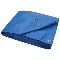 ProSource Tarpaulin, 8 ft L, 6 ft W, 3.5 mil Thick, Plastic, Blue (8' x 6' x 3.5 mil, Blue)