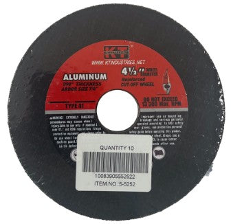 K-T Industries Cutting Wheel Aluminum