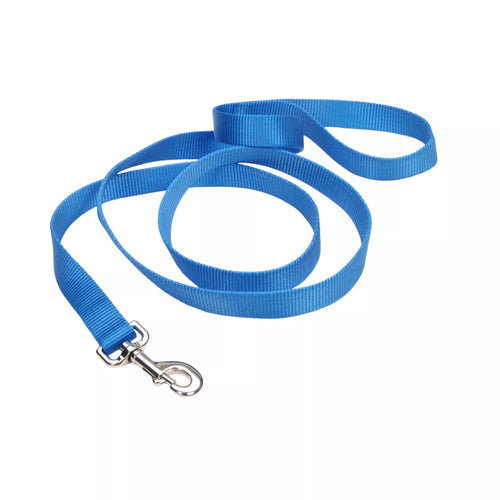 Coastal Single-Ply Dog Leash (Small - 5/8 x 6', Blue)