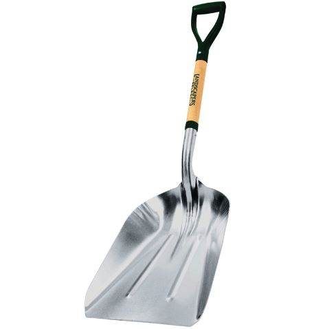 Landscapers Select Grain Scoop Shovel Aluminum Blade Wood D-Grip Handle (27