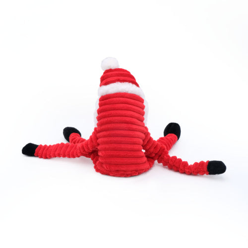 ZippyPaws Holiday Crinkle Santa Dog Toy (Small)