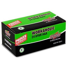 Workaholic Alkaline Battery, AAA, 24-Pk.