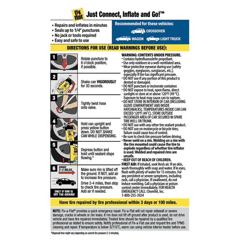 Fix-a-Flat Aerosol Tire Inflators (Sedan | Coupe)