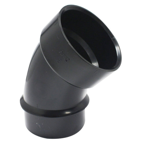 Canplas PVC ABS DWV 45 Degree PVC Street Elbow Spigot x Hub