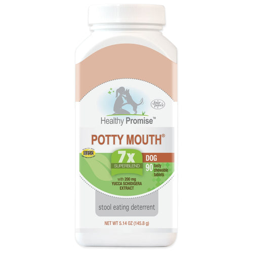 Four Paws Healthy Promise Potty Mouth Tablets - Coprophagia Stool Eating Deterrent for Dogs