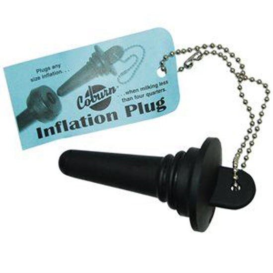 Coburn Inflation Shutoff Plug w/Chain & Label