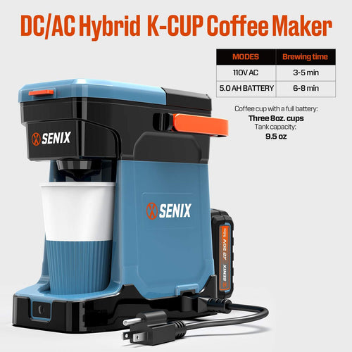 Senix X2 20V and 120V Portable Hybrid Coffee Maker (Kit)