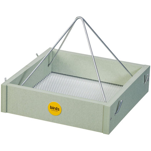 Birds Choice Small Hanging Tray Bird Feeder in Sage Green Recycled Plastic