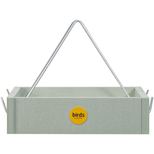 Birds Choice Small Hanging Tray Bird Feeder in Sage Green Recycled Plastic