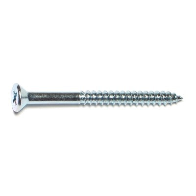 Monster Fastener Zinc Plated Steel Phillips Flat Head Wood Screws