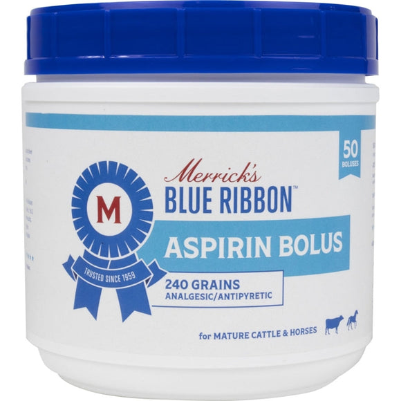 MERRICK'S BLUE RIBBON ASPIRIN BOLUS 240 GRAINS (50 CT)