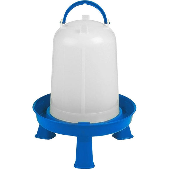 Double-Tuf Poultry Waterer with Legs (2.5 GAL, BLUE/WHITE)