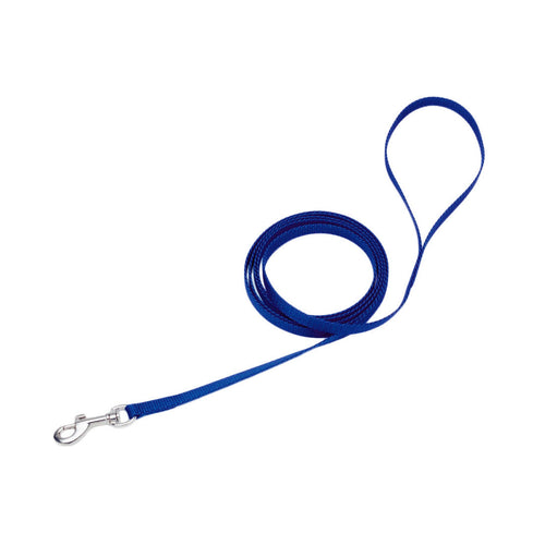 Coastal Single-Ply Dog Leash (Small - 5/8 x 6', Blue)