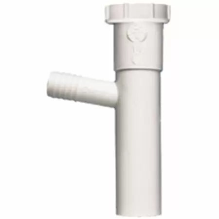 Plumb Pak Dishwasher Tailpiece, 1-1/2 X 8 in, 3/4 in (7/8 in Od) Branch, White Slip Joint