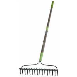 Double Play Bow Rake, 16 Tine, Steel Reinforced Fiberglass Handle