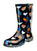 Sloggers Women's Rain & Garden Boot Classic Chicken Black Design (Classic Chicken Black Size 9)