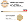 Link Handles 60 Planter's Hoe Handle, 1-7/16 Diameter, 9/16 Bore, 4 Ferrule (60)