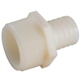 Pipe Fitting, Nylon Hose Barb, 1/4 ID x 1/2-In. MPT