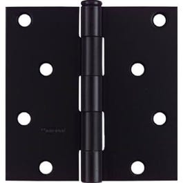 4 x 4-In. Black Square Corner Door Hinge