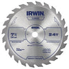 Circular Saw Blade, Carbide-Tipped, 24-TPI, 7-1/4-In.