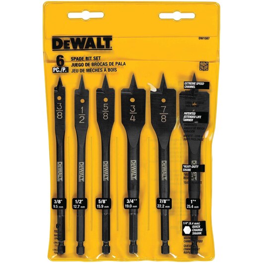 Dewalt 6 PC. Spade Bit Set 3/8-Inch to 1-Inch 6-Piece