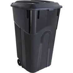 TRASH CAN 32 GAL BLACK