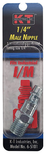 K-T Industries Industrial 1/4'' Male Npt 1/4'' Nipple (1/4'' x 1/4