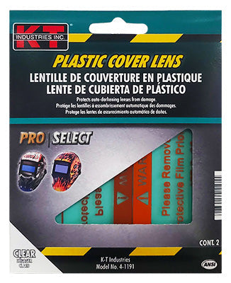 K-T Industries Clear Plastic Cover Lens For Welding Helmet 3.88 X 4.85 2pk (3.88 X 4.85)