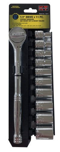 K-T Industries 1-5411 Socket Set CRV (1/2 DR X 11 PC SAE)