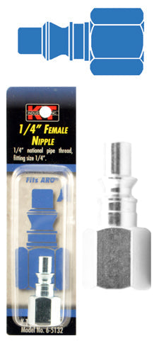 K-T Industries Aro® 1/4'' Female Npt 1/4'' Nipple (1/4'' x 1/4