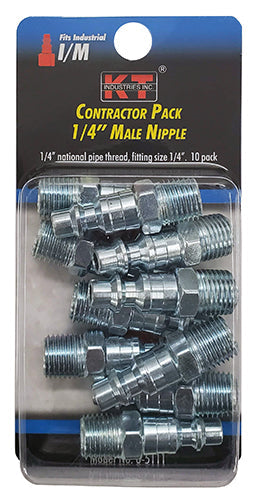 K-T Industries Industrial 1/4'' M Npt1/4'' Nipple 10 Pk (1/4'' x 1/4)