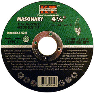 K-T Industries Masonry Cutting Wheel 4.5 X 1/16 X 7/8 (4.5 X 1/16 X 7/8)