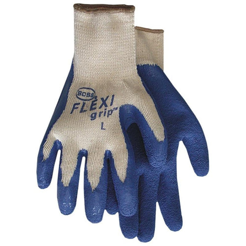 Boss Flexigrip Latex Palm String Knit Glove (Blue Large)