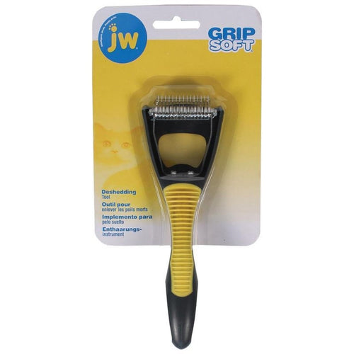 GRIPSOFT CAT DESHEDDING TOOL (GRAY/YELLOW)