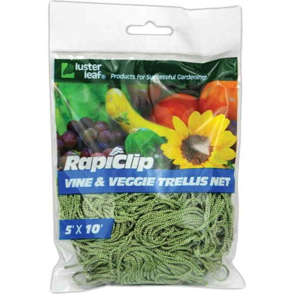 LUSTER LEAF RAPICLIP VINE & VEGGIE TRELLIS NET (5X10 FT, GREEN)