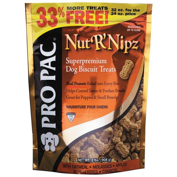 Wholesome Nut'R'Nipz GF Dog Biscuits (Peanut Butter 32 oz)