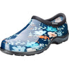 Sloggers Womens Waterproof Garden Shoe- Blue Floral Fun (Size 8)